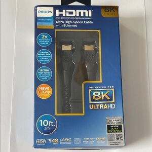 Philips 10ft (3m) HDMI 2.1 Ultra High-Speed Cable